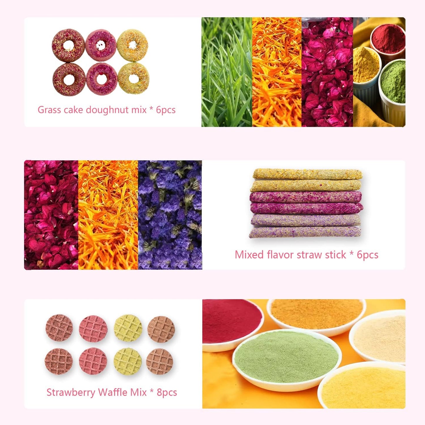 Dbeans Flourishing Rabbit Chew Toys 20PCS, Various Tastes, Rabbit Treats and Toys for Bunnies and Guinea Pigs, Promotes Dental Care and Digestion