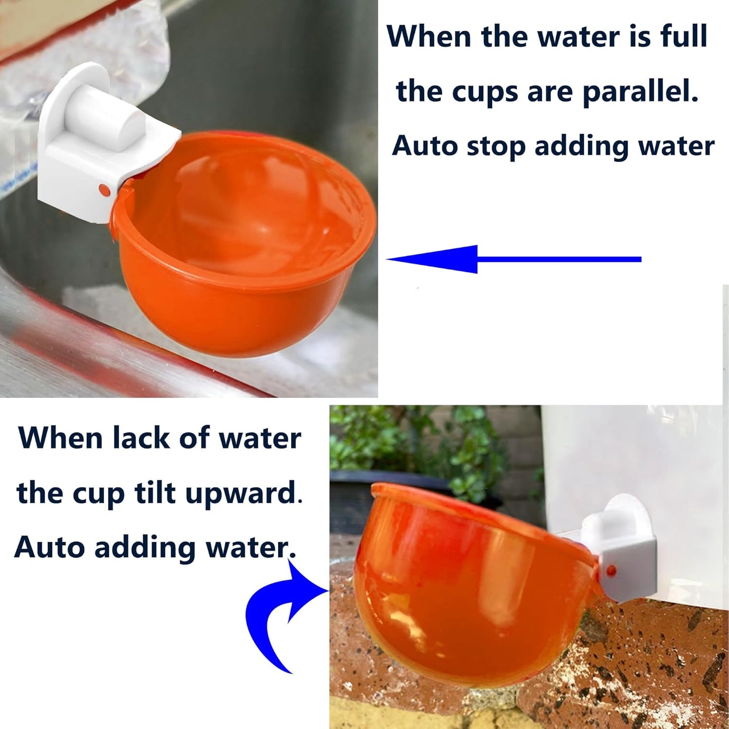 8pcs Large Automatic Chicken Waterer Cups | Chicken Water Feeder Suitable for Chicks, Duck, Goose, Turkey and Bunny | Poultry Water Feeder Kit