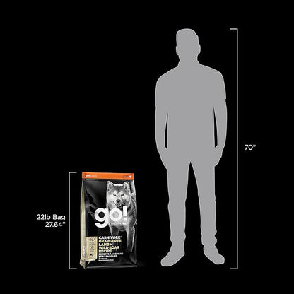 Go! Solutions Carnivore, Grain-Free, Protein Rich Dry Dog Food, Lamb and Wild Boar Recipe, 22 lb Bag