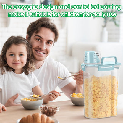 TBMax Rice Storage Container - 5 Lbs Flour Container Cereal Dispenser with Measuring Cup, Airtight Dry Food Container Bin for Kitchen Pantry Storage Organization