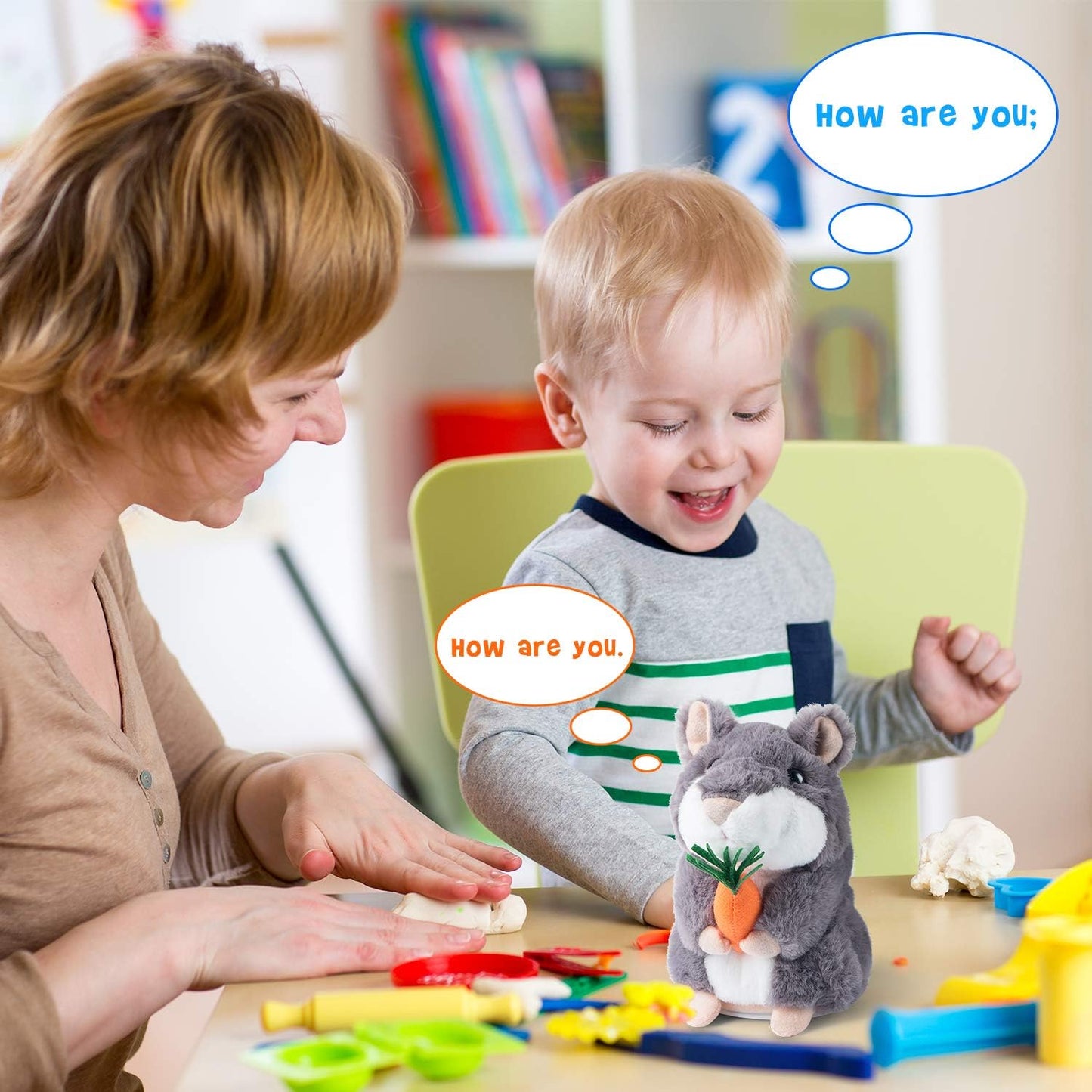 Ayeboovi Toddler Toys for Kids Talking Hamster Repeats What You Say Baby Toys Autism Toys Fun Toys Talking Toy for Boys and Girls