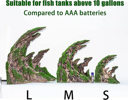 Novelsite Fish Tank Accessories, Aquarium Decorations, Scenery, Rock Ornaments - Create Aquatic Beauty with Premium Aquarium Decorations,8.5" W x 4.5" H x 3.2" D