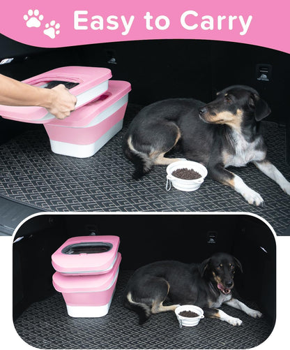 10-13 Lbs Dog Food Container, Collapsible Pet Food Storage Containers with Airtight Lid, Pet Food Scoop and Silicone Dog Bowl, Dog Food Storage Container Dry Food for Dog, Cat