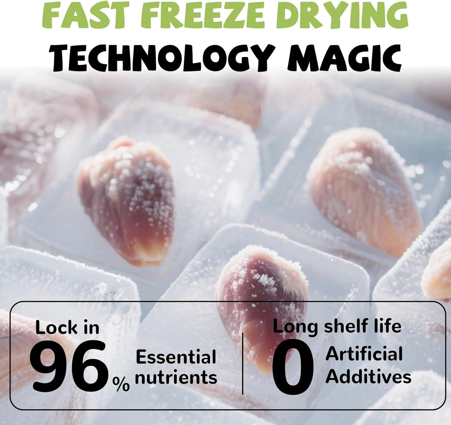 PAWUP Freeze Dried Chicken Heart Pet Treats, High Protein Freeze-Dried Pet Food for Dogs, Cats, Fresh Ingredient, 3.2 oz, Rawhide Free, Gluten&Grain Free