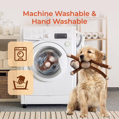 Dog Toy with Crinkle Paper & Squeaker Durable Plush Tug of War Dog Toys Interactive Soft Puppy Toy for Small Medium & Large Dogs to Keep Them Busy