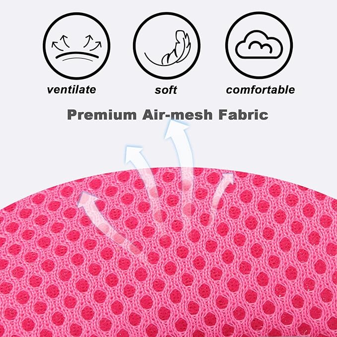 SOLMOONY Small Dog Harness,Soft Mesh Puppy Harness and Leash Set,No Escape Cat Harnesses for Training Walking,Reflective Adjustable Puppy Vest for Small Medium Dogs, Cats (Hot Pink, M)