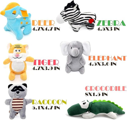 SHARLOVY Dog Squeaky Toys for Small Dogs,Stuffed Animal Puppy Toy,Cute Puppy Chew Toy for Dog Teething, for Small to Medium Dogs,Soft Plush Pet Toys Pack 12 in Gift Box