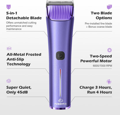 Professional Dog Grooming Clipper with Replacement Blade, 5-in-1 Adjustable Blade Cordless Pet Grooming Kit 2 Speed Trimmer Hair Shaver with Detachable Metal Combs Nova for Animal Horse