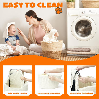 ALL GOOD PET SUPPLIES Dog Car Seat for Small/Medium Dogs, Dog Booster car seat, Memory Foam Elevated Cushion, Fully Detachable and Washable,2 Clip-On Safety Leashes, Anti-Slip