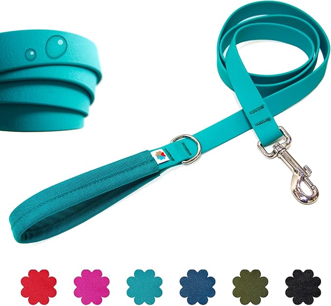 Wildebeest Funston Waterproof Dog Leash - Heavy Duty 4ft Long Leash for Small, Medium and Large Dogs - 1000D Nylon Scratch & Stink-Resistant & Pill-Free - Nylon Wrap Handle 3/4" Wide, 4 ft Length