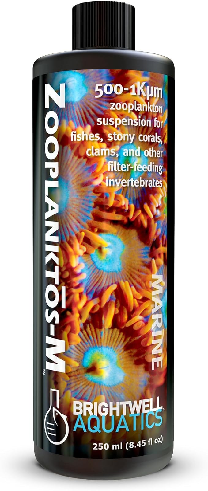 Brightwell Aquatics Zooplanktos-M - Zooplankton Food Supplement for Marine and Reef Aquariums 250-ml