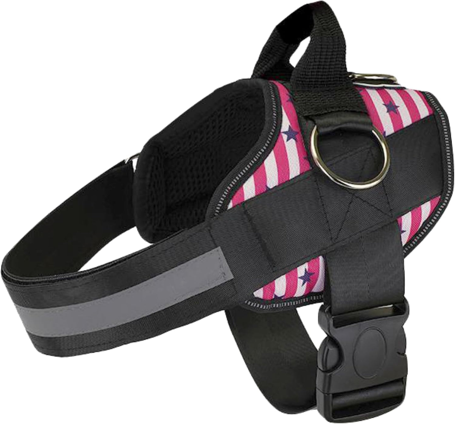Joyride Basic Essential Dog Harness 1.0 - Small, Medium, Large Dogs, No-Pull Pet Vest with 3 Side Rings for Leash Placement, Adjustable for Training (Stars & Stripes, S)