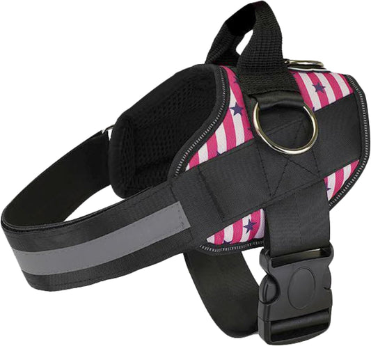 Joyride Basic Essential Dog Harness 1.0 - Small, Medium, Large Dogs, No-Pull Pet Vest with 3 Side Rings for Leash Placement, Adjustable for Training (Stars & Stripes, S)