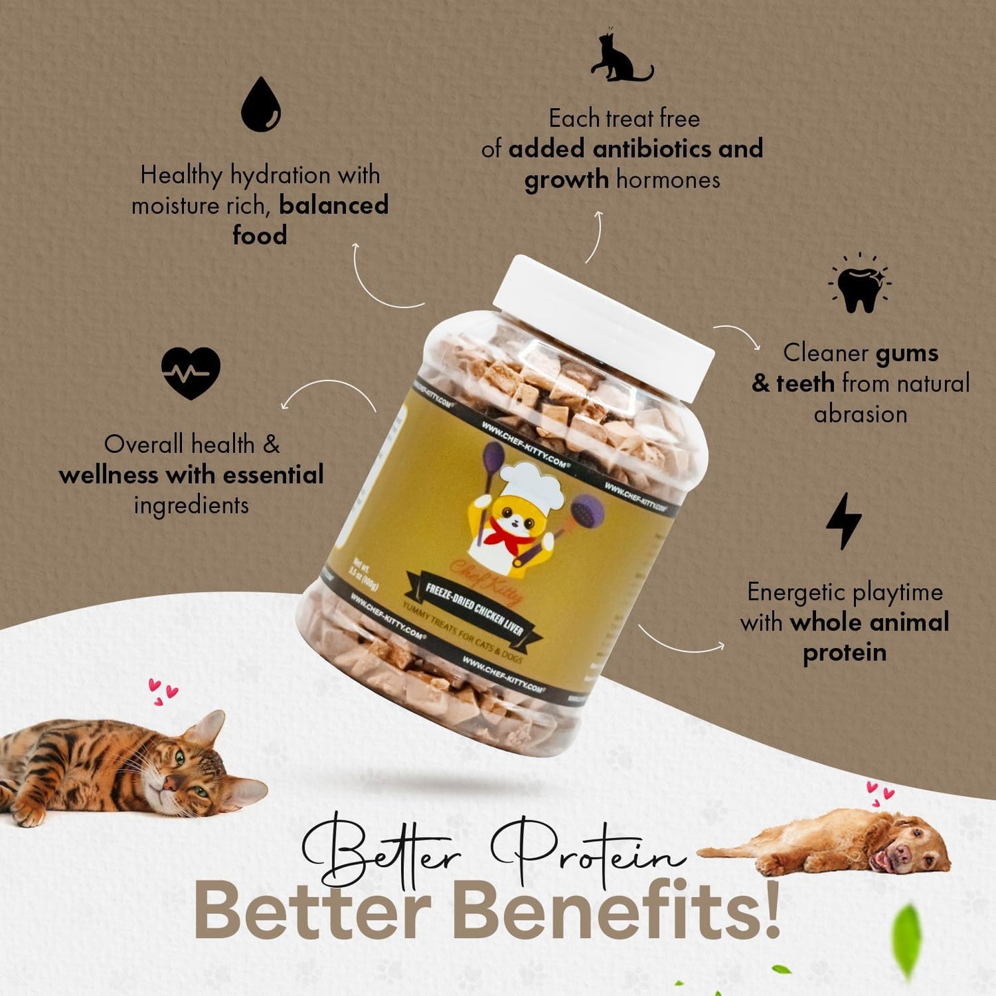 Freeze-Dried Chicken Liver Treats for Cats & Dogs – 100% Human Grade, Single Ingredient, High-Protein, Healthy Snack – No Additives or Preservatives – 3.1oz - Inspected & Tested in USA