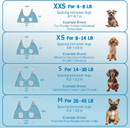 Supet Dog Grooming Hammock Harness for Dogs Cats, Relaxation Pet Nail Clipper Hammock, Restraint Dog & Small Animal Leashes Sling for Groomingk for Nail Trimming (Coral Blue, S)