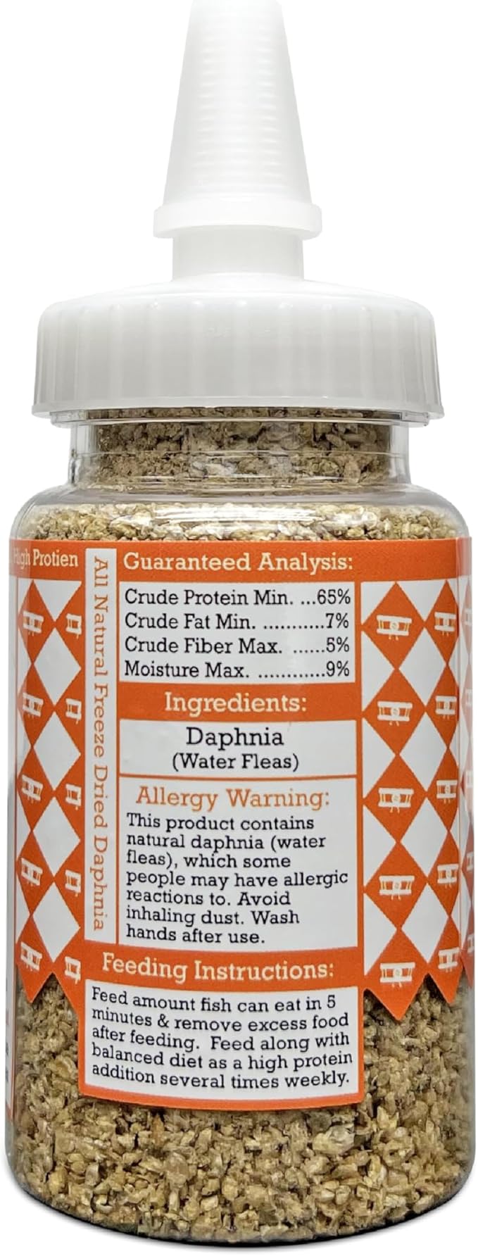 Freeze Dried Daphnia 0.5 oz, Fish Food for Freshwater and Marine Aquarium Fish, Invertebrates, and Fry