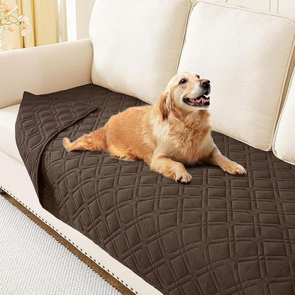 hyha Waterproof Dog Bed Blanket, Soft Pet Blankets, Waterproof Couch Cover for Dogs, Reversible Sofa Covers Washable for Furniture (30x70 Inch, Chocolate/Chocolate)