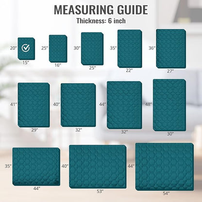 Nanbowang Waterproof Dog Bed Cover - Washable, Quilted Pet Pillow Replacement - Easy to Remove Hair - Lovely Puppy Bed for Dog/Cat 15x20x6