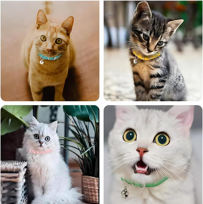 Pink Small Dog Collar with Bell, Soft Pu Leather Cat Collars Adjustable Buckle for XXS XS Extra Small Medium Tiny Female Girl Pets Dogs Puppies Kitten Teacup Yorkie S