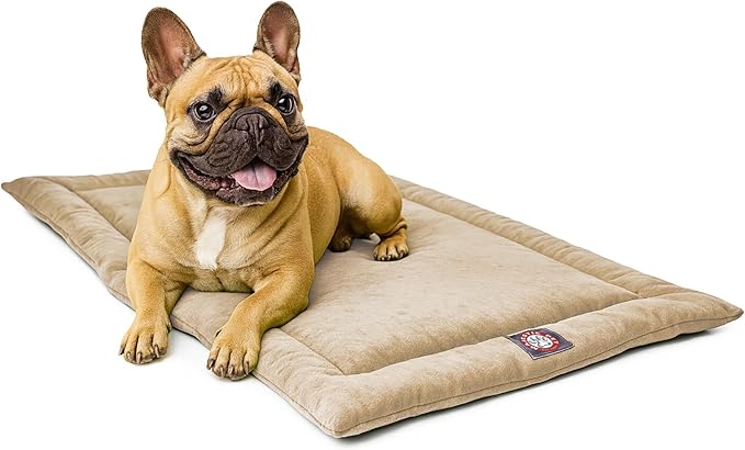 Majestic Pet Orthopedic Memory Foam Dog Crate Mat - Plush Pet Bed Pad for Crates & Kennels | USA Crafted | 30"x21" Villa Pearl