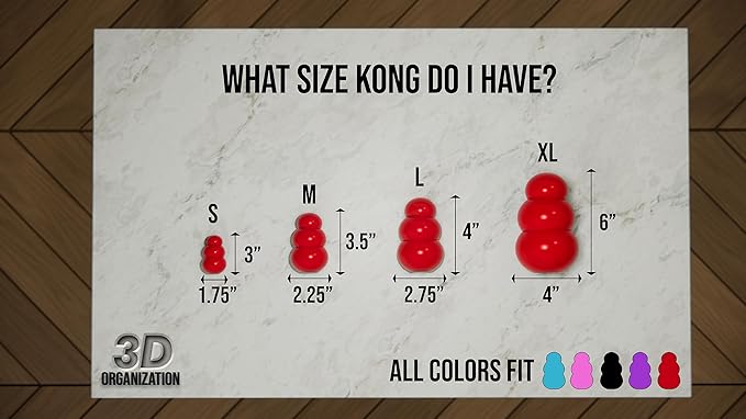 Kong Freezer Holder with Built in Plugs Kong Stand Dog Enrichment (Extra Large (Holds 3))