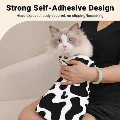 Cat Grooming Wrap Cat Wrap for Cutting Nails, 19.7" Cat Wrap for Grooming, Cat Restraint for Nail Clipping, Multifunctional Swaddle Wrap Pet Tool, Cat Burrito Wrap