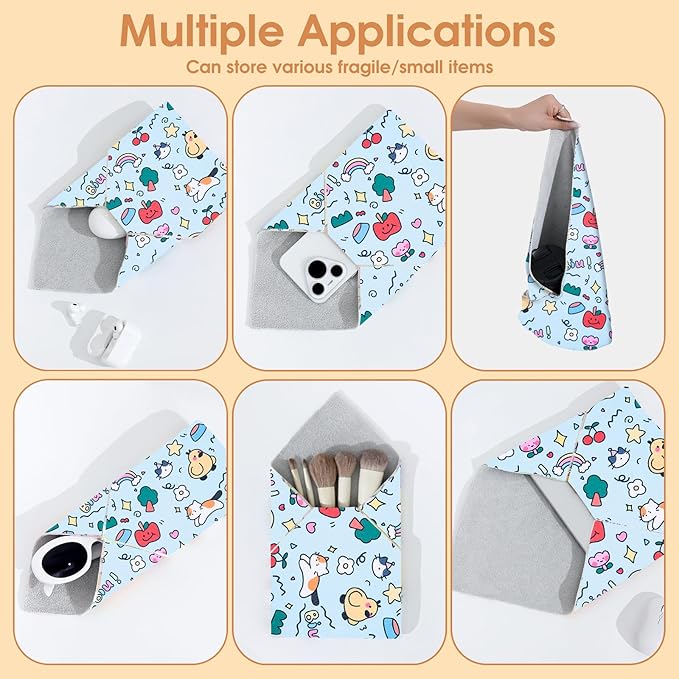 Cat Grooming Wrap for Cutting Nails, 27.5 * 27.5in Self-Adherent Cat Scratching Blanket for Nail Clipping Ear Cleaning Teeth Brushing Cats Anti-Scratch/Escape Swaddle Restraint Bag (Blue)