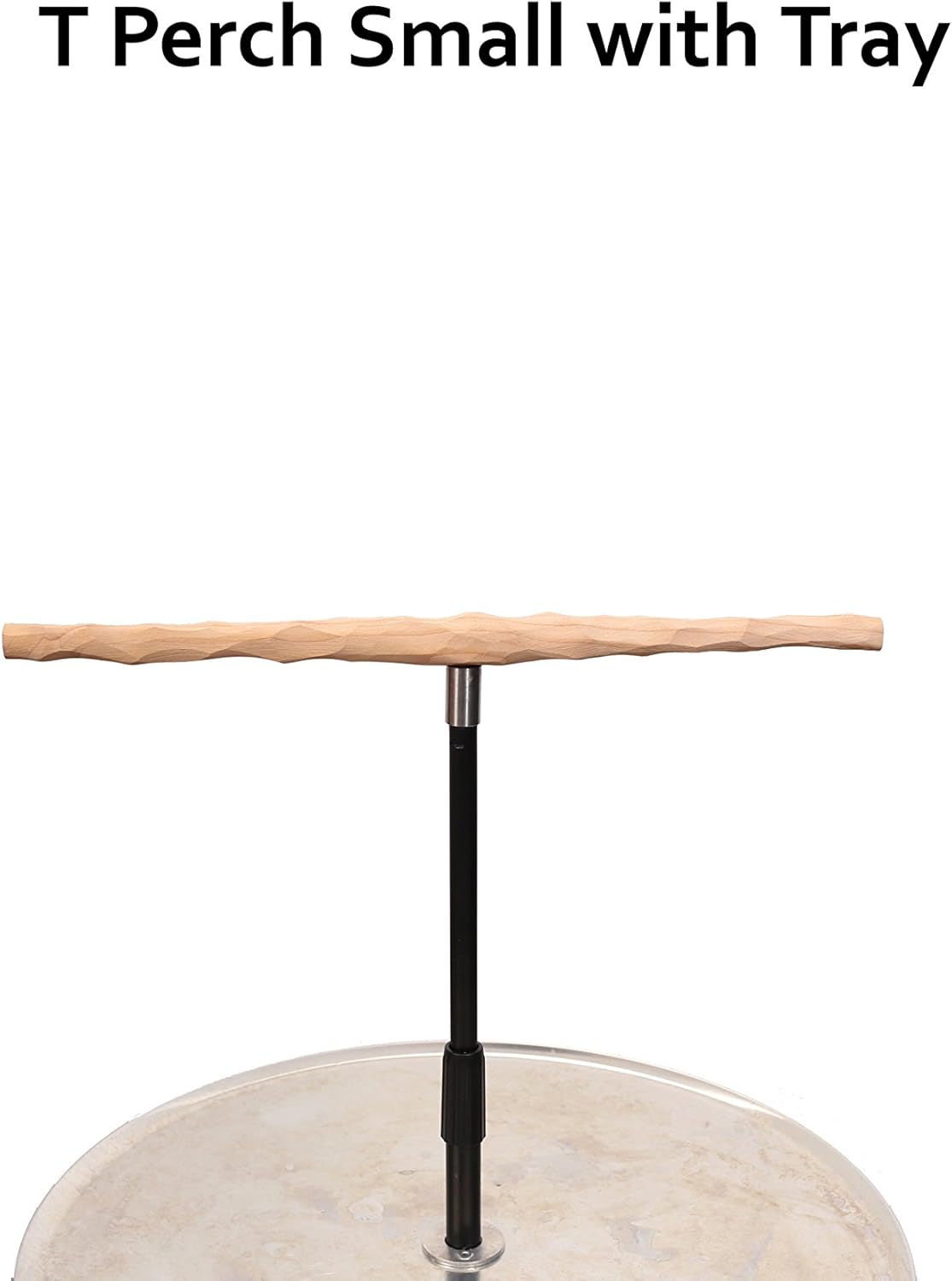 Parrot Training Perch Stand with Potty Tray (T Perch, Small)