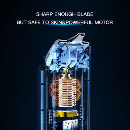 2-in-1 Professional Dog Grooming Kit - Low Noise, Waterproof, USB Rechargeable, and Safe Ceramic Blade - Gift for Dogs and Cats (White)