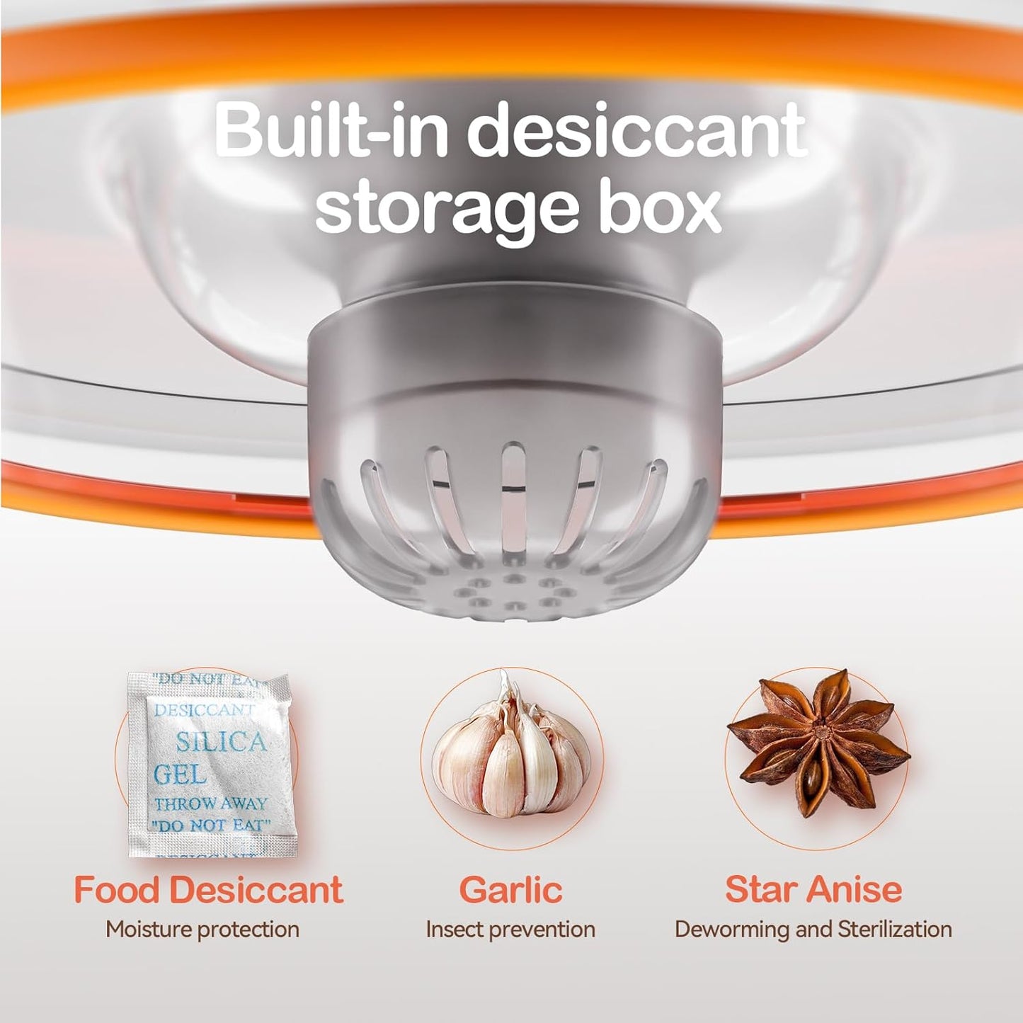 CTIME Airtight Cat Food Container for Small Dog Bird Pet Treats & Dry Food -6 lb(White)