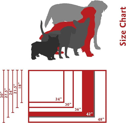 Majestic Pet Orthopedic Memory Foam Dog Crate Mat - Plush Pet Bed Pad for Crates & Kennels | USA Crafted | 42"x26" Villa Aubergine