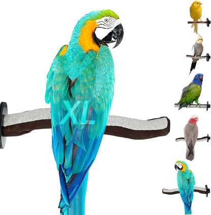 Sweet Feet and Beak Superoost Manzanita Pumice Pedicure Perch- Easy to Install Bird Cage Accessories for Healthy Feet, Nails and Beak - Natural Bird Perches Imitates Birds' Life in The Wild - XL 14"