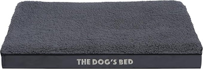 The Dog’s Bed Orthopedic Dog Bed, Medium Grey Plush, Waterproof, Supportive Dog Bed with Washable Replaceable Covers