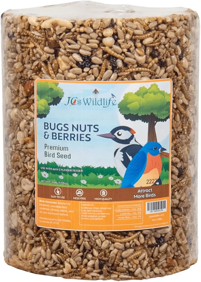 JCs Wildlife 5 Pack Premium Bird Seed Blend Large Cylinder Variety Pack