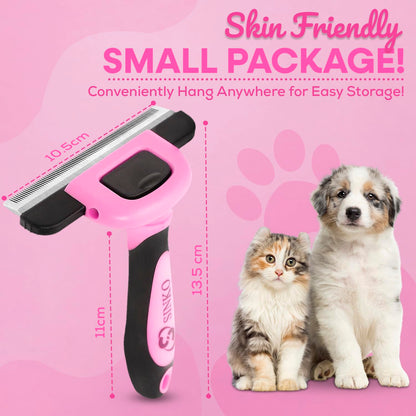 Sinko Deshedding Tool for Dogs & Cats, Pet Grooming Brush, Skin Friendly Deshedding Tool, Dog Brush for Shedding, Effectively Reduces Shedding by up to 95% for Short Medium Long Pet Hair (Pink)