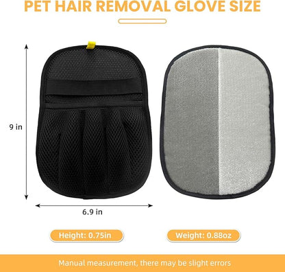 Pet Hair Removal Glove for Cats and Dogs,Reusable Electrostatic Five-Finger Pet Hair Remover Tools,Durable Pet Hair Gloves with Magic Brush for Cat Dog Grooming Clothes Couch Carpet Car Seat Furniture