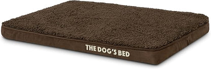 The Dog’s Bed Orthopedic Memory Foam Dog Bed, Small Brown Plush, Pain Relief for Arthritis, Hip & Elbow Dysplasia, Post Surgery, Lameness, Supportive, Calming, Waterproof Washable Cover