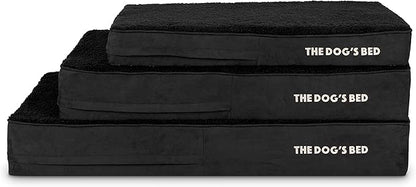 The Dog’s Bed Orthopedic Memory Foam Dog Bed, XL Black Plush, Pain Relief for Arthritis, Hip & Elbow Dysplasia, Post Surgery, Lameness, Supportive, Calming, Waterproof Washable Cover