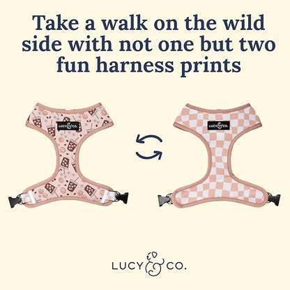 Lucy & Co. Cute Reversible Dog Harness Walking Halter - Best Designer Pet Harnesses for XS - XL Dogs - Padded Adjustable Vest for Easy Walking (X-Large, Merry & Bright)
