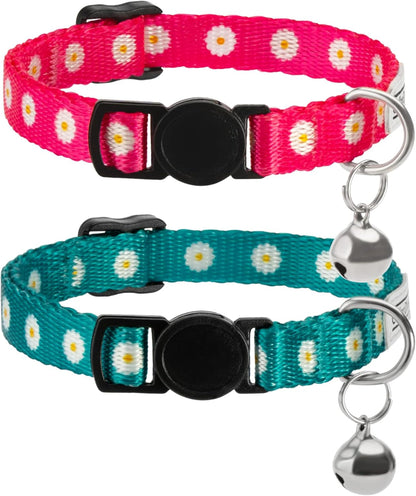 CollarDirect Cat Collar Breakaway with Removable Bell Set of 2 PCS