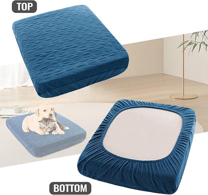 Nanbowang Waterproof Dog Bed Replacement, Washable Pet Pillow Cover Quilted, Lovely Puppy Bed for Dog/Cat 22x35x6