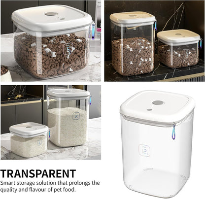 Vacuum Sealed Pet Food Storage Container - 6L/12L Airtight Bucket for Cat & Dog Food, Also for Rice & Grains, Pest-Proof (6L)