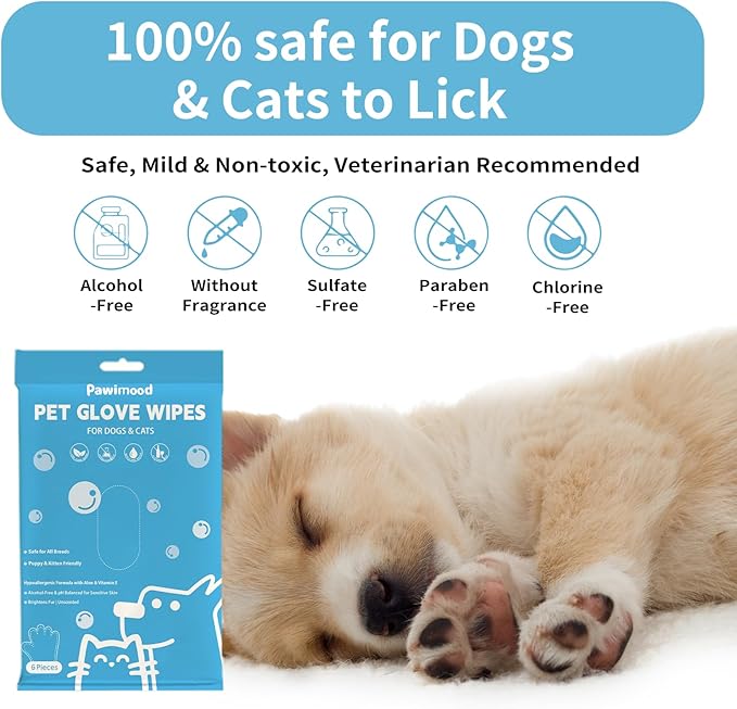 Hypoallergenic Pet Grooming Wipes for Dogs & Cats - Coconut Oil Cleaning & Deodorizing Bathing Wipes with Hydrating Formula for All Body Parts,Dog Cleaning Wipes Remove Odor (1 Pack)