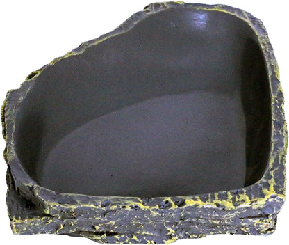 Reptile Feeding Dish Corner Bowl,Water Dish Food Bowl, Amphibians Tank and Little Critters Water Bowl, Reptile Feeding Terrarium Bowls for Bearded Dragon Lizard,Hermit Crab,Gecko,Tortoise,Frog