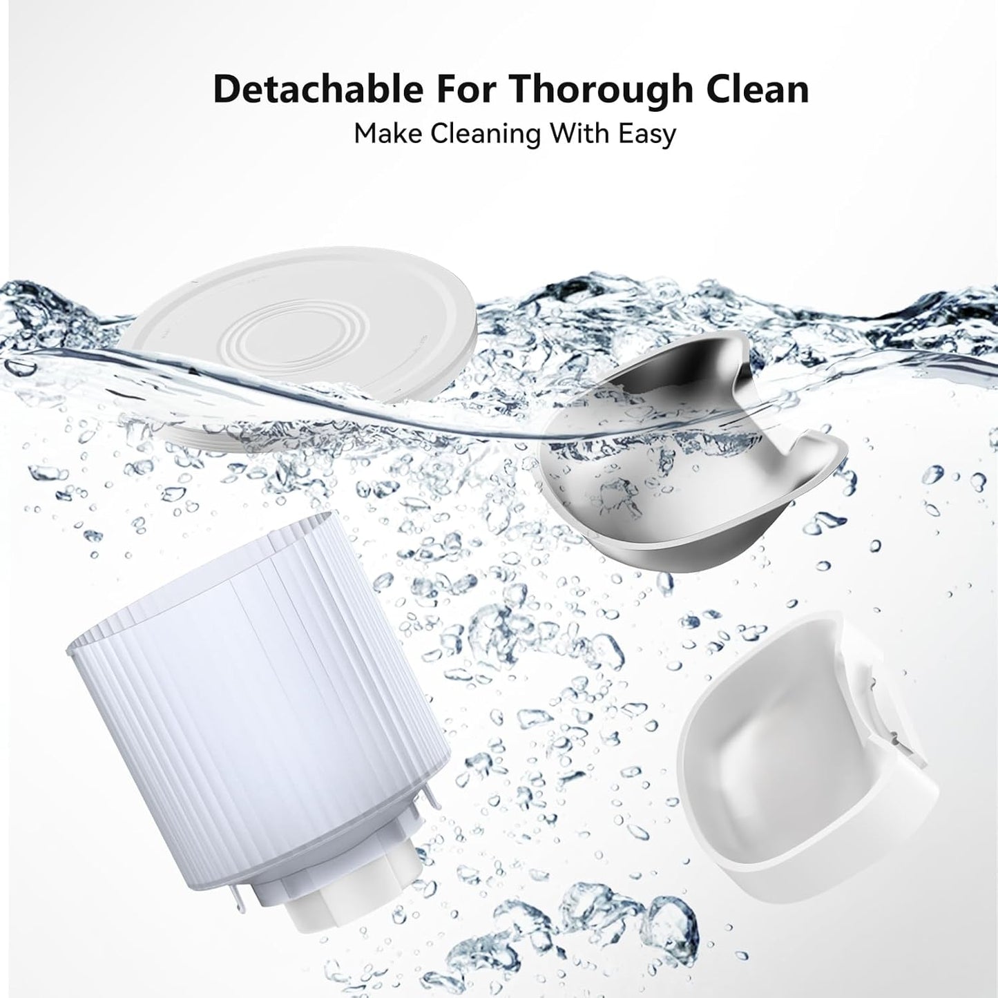 Automatic Cat Feeder: 4L Timed Cats Food Dispenser Programmable 1-6 Meal for Cat and Small Medium Dog- Auto Pet Feeder Dual Power Supply with Stainless Steel& | Detachable Washable White