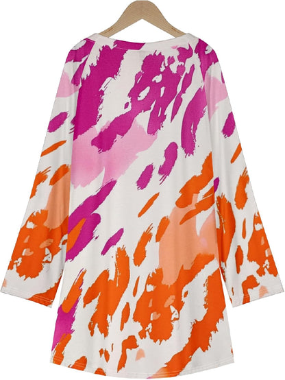 MARSVOVO Women Novelty Graphic Plus Size Sweater Crewneck Long Sleeve Cute Printed Loose Fit Casual Fall Sweaters Top