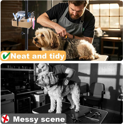 Pet Grooming Tool Organizer - Can Be Mounted On The Pet Grooming Table to Save Space Can Store Scissors, Brushes and Other Tools