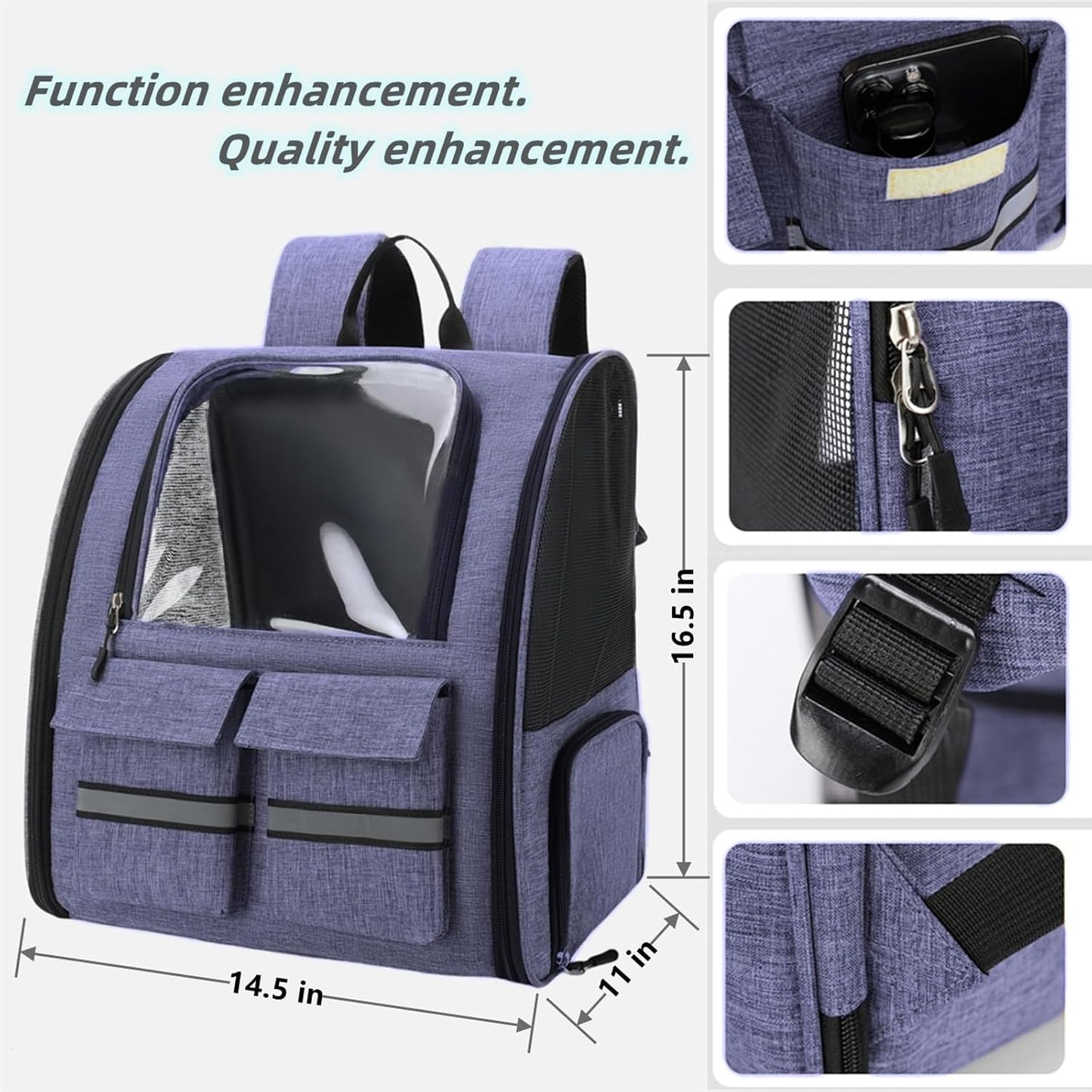 Cat Backpack Carrier Small Dogs Backpack Carrier,Large Space Breathable Cat Bubble Backpack,Shaded Puppy Backpack Carrier,Ventilated for Travel, Hiking,Cycling,Shopping,and Vet