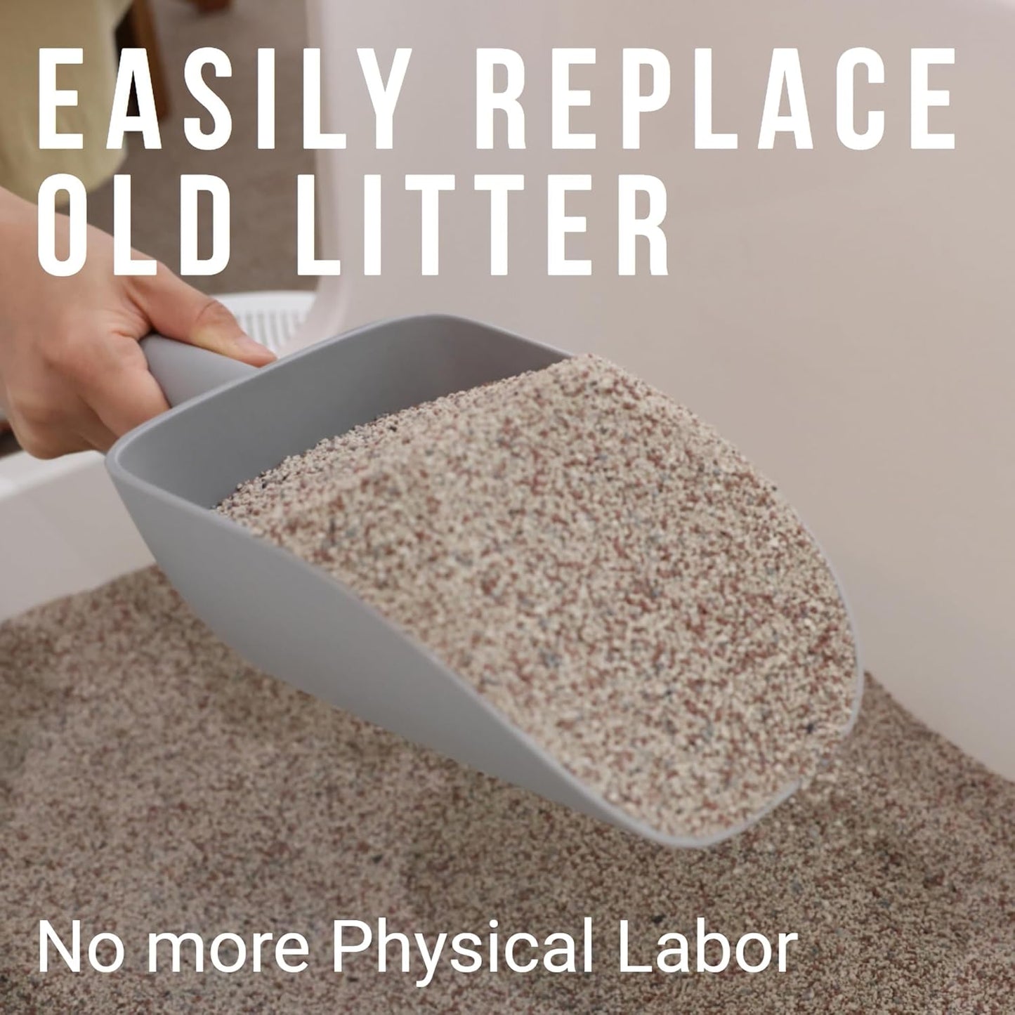 Extra Big Multipurpose Scoop– Solid Deep Scooper for Any Household – Disposing/Replacing Litter – Big Size Animal Pet Food Shovel – 44oz