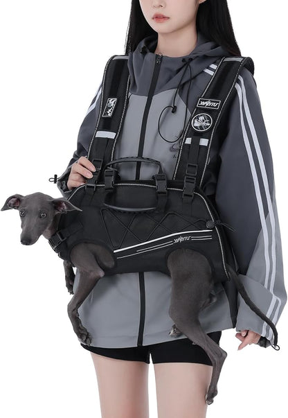 Dog Backpack Carrier for Small Dogs,Dog Lift Harness,Adjustable Padded Breathable Straps for Dogs, Disabled, Joint Injuries, Arthritis,XL(24-35LBS)